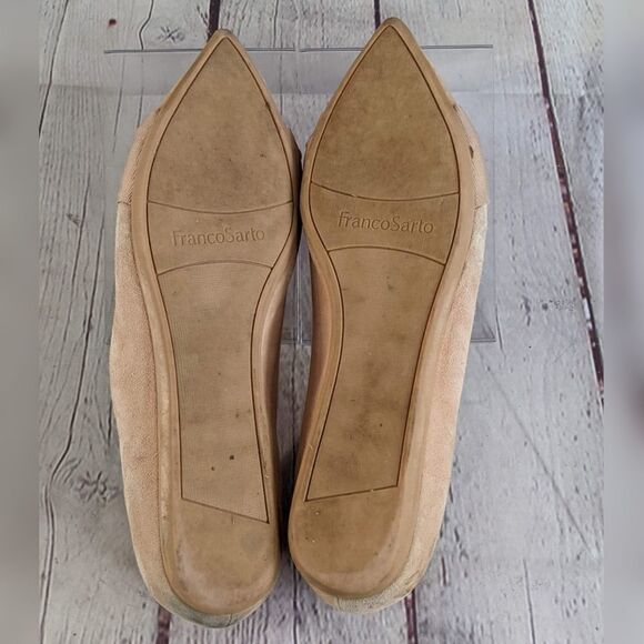 Franco Sarto Adrianni Pointed Toe Knotted Loafers, Peach - Picture 6 of 10